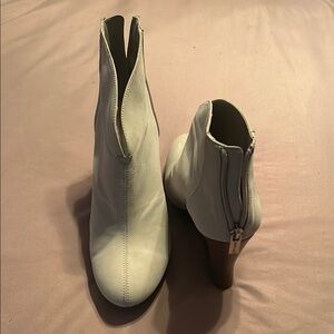 Cream White Ankle Boots